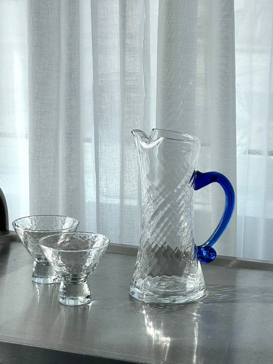 Handmade glass jug