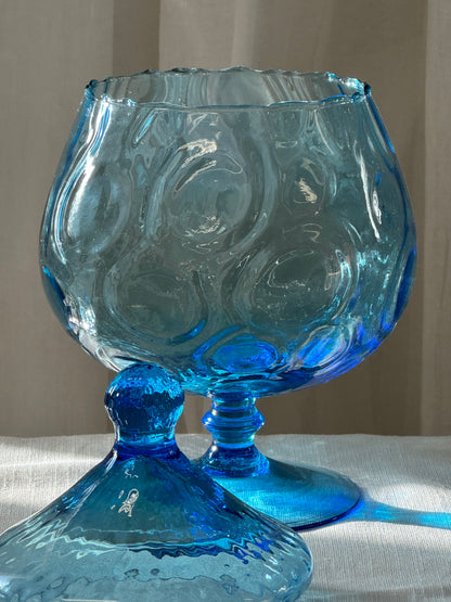Blue glass bonbonniere