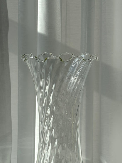 Tall swirling vase
