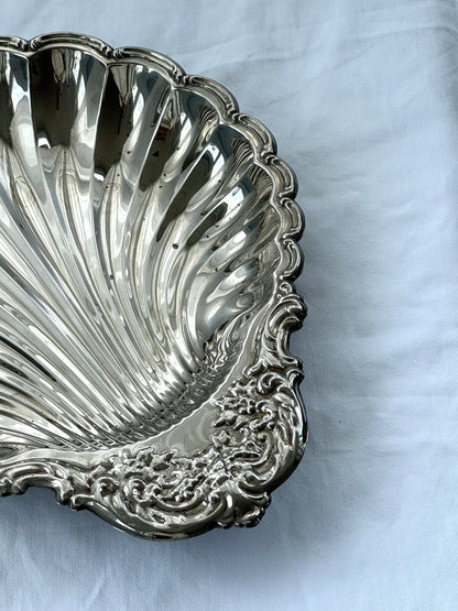 Silver plated clam dish