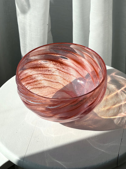 Pink swirling bowl