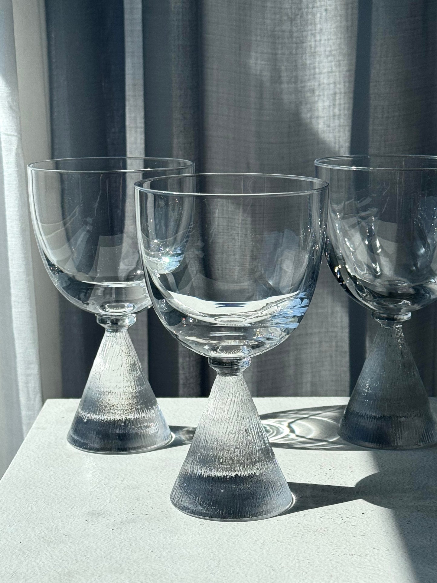 Cone stem glasses