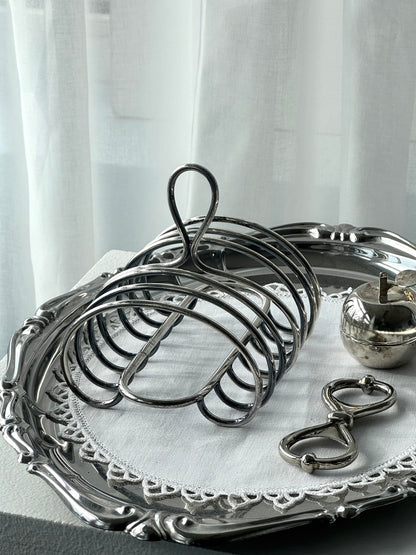 Silver plated toast rack