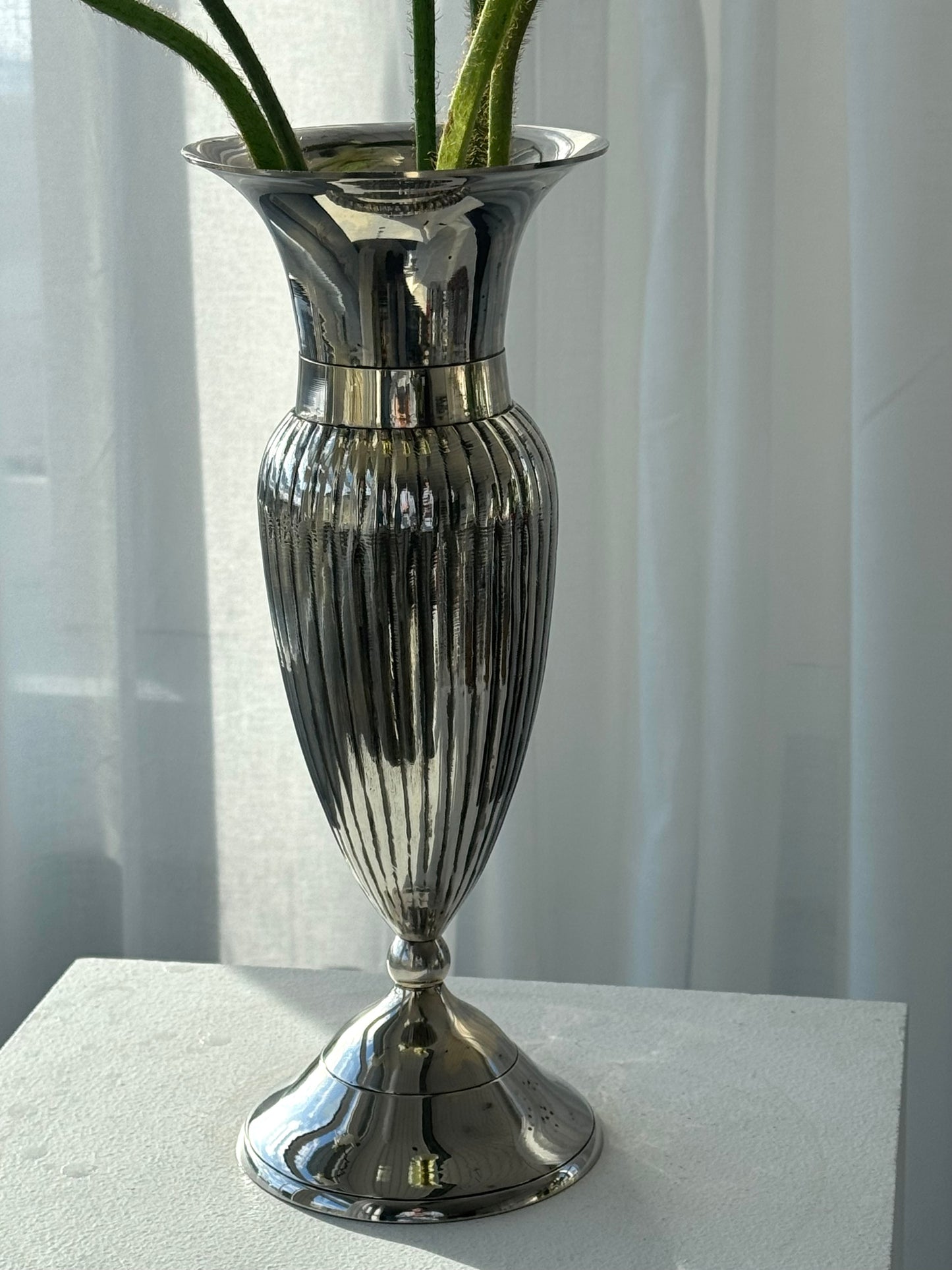 Silver plated vase