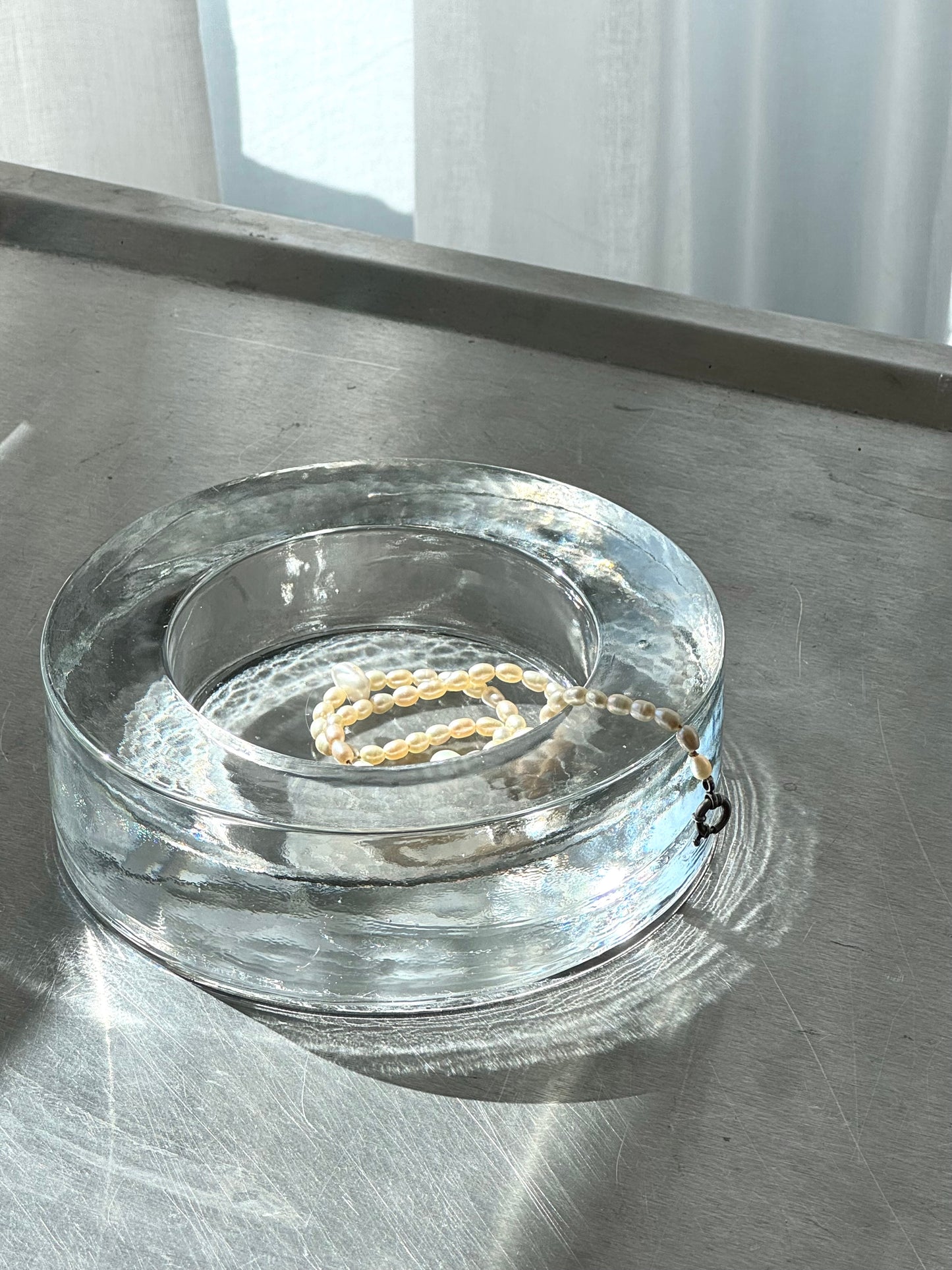Chunky glass bowl