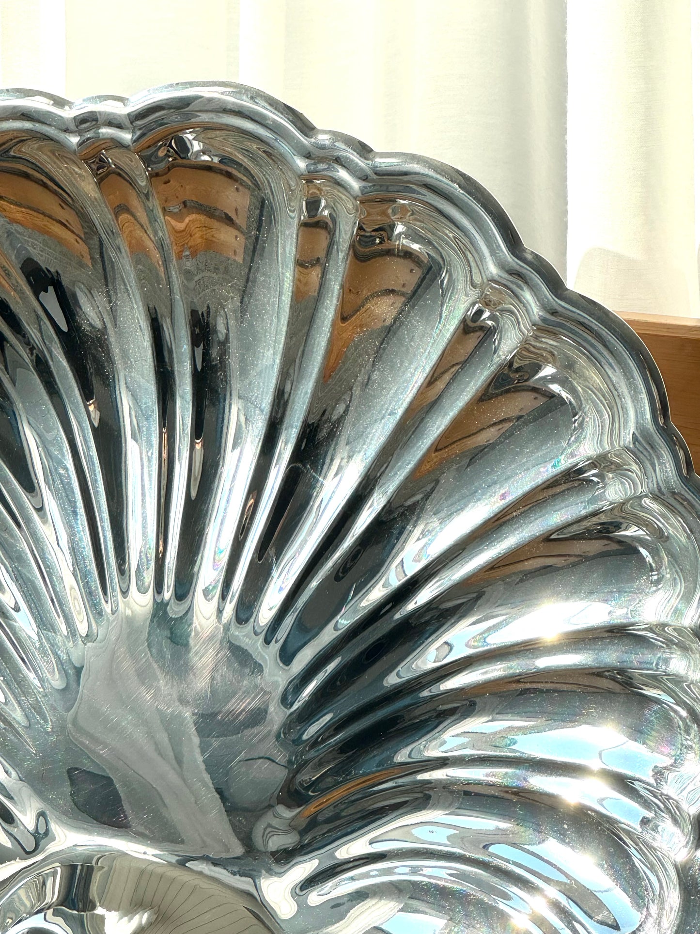 Silver plated clam dish