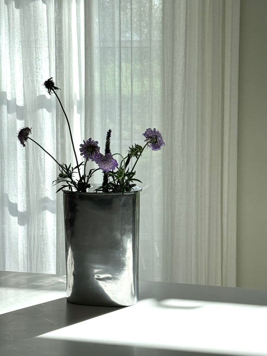 Vintage aluminium vase