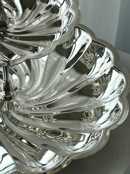 Silver plated etagere