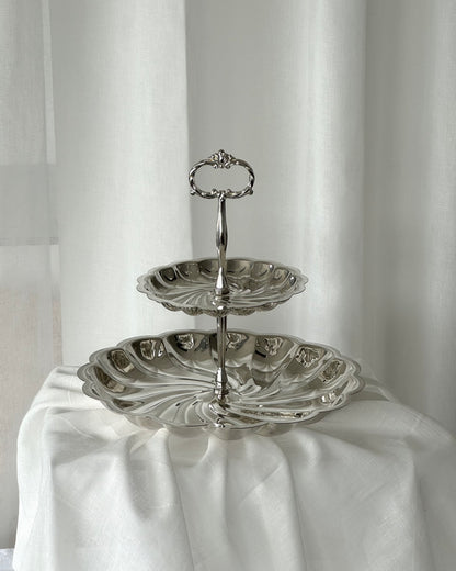 Silver plated etagere