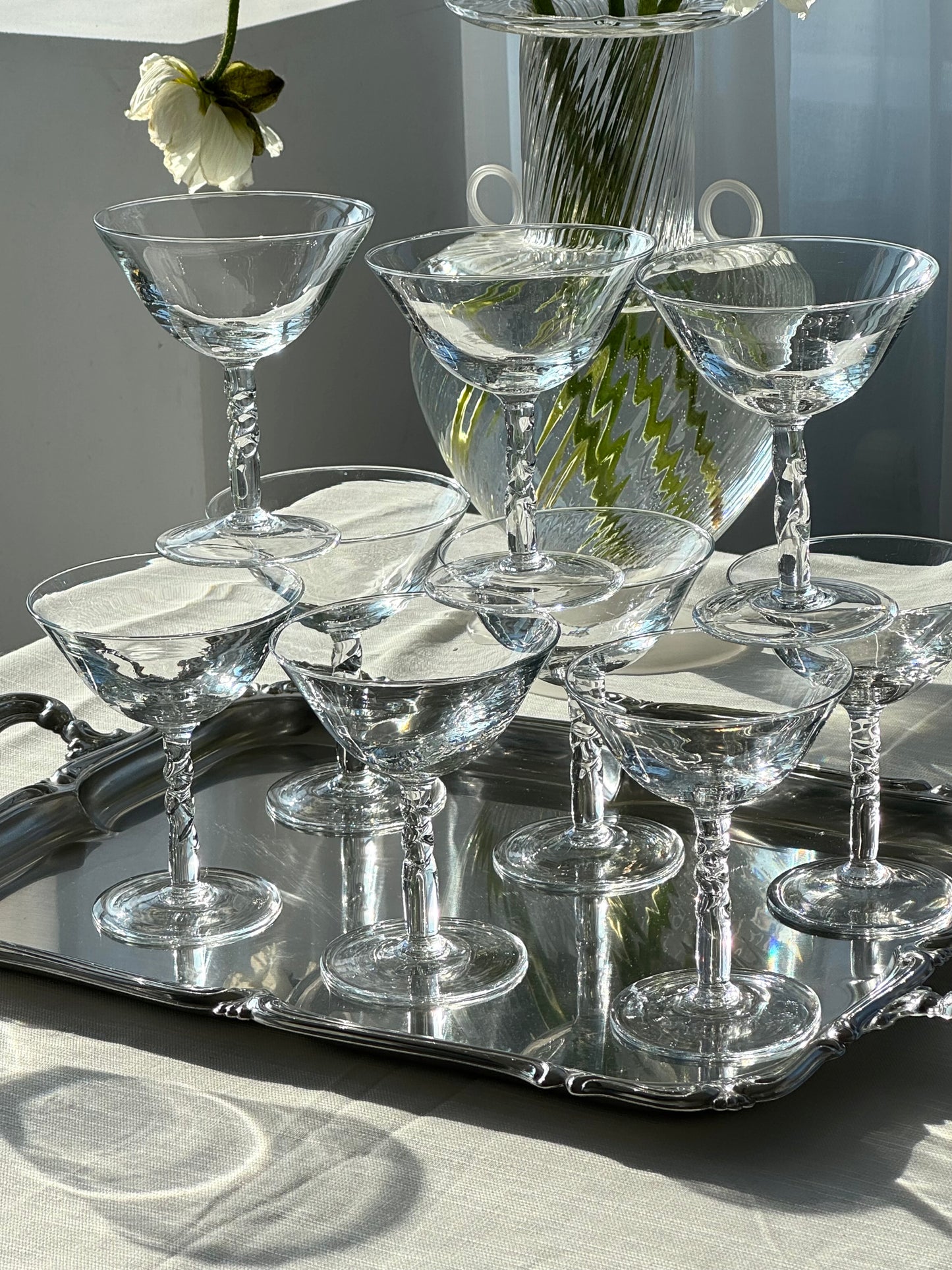 Handmade cocktail glasses