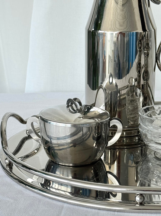 Steel sugar bowl