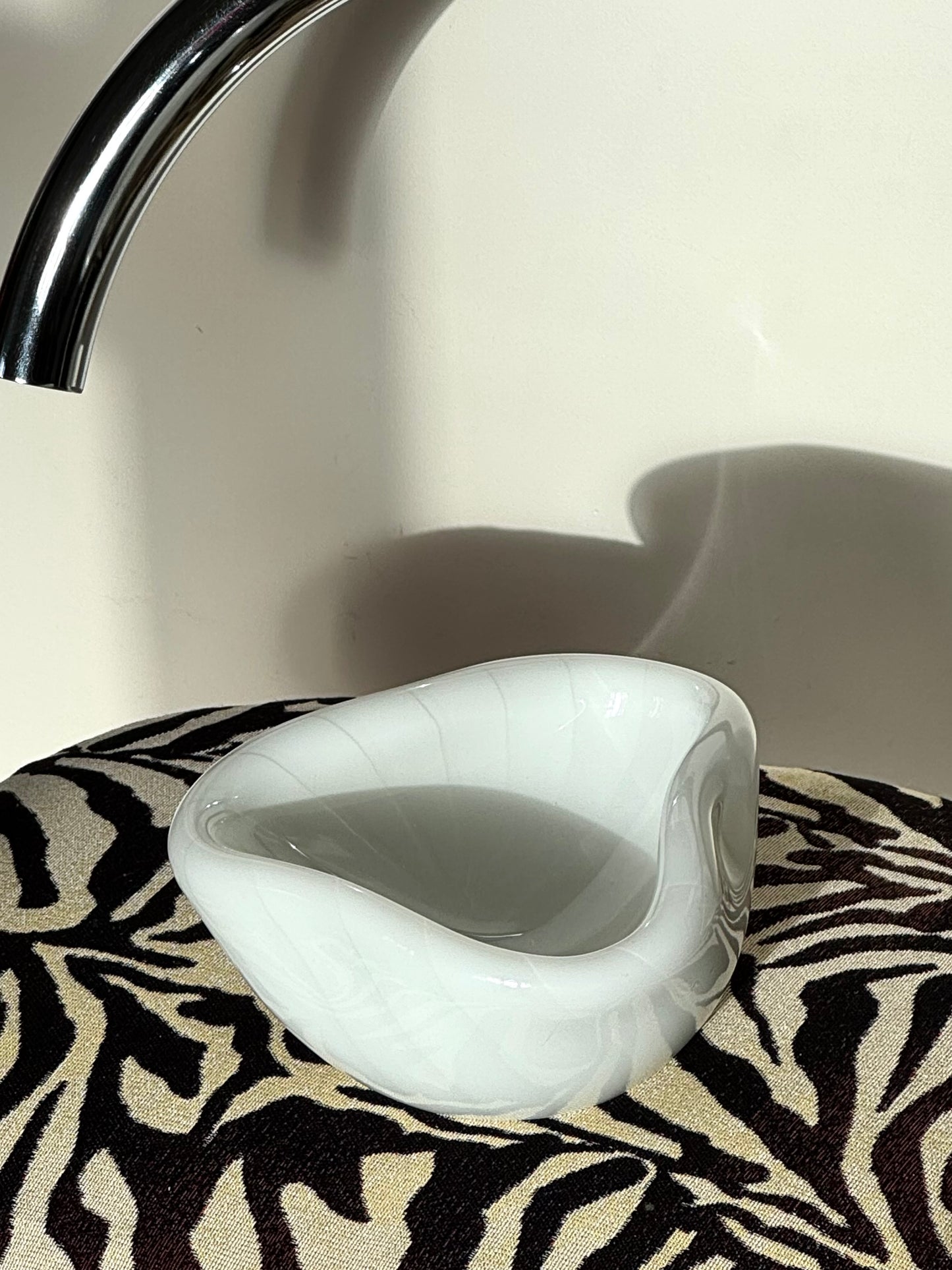 White Murano Bowl