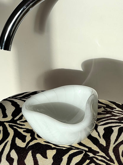 White Murano Bowl
