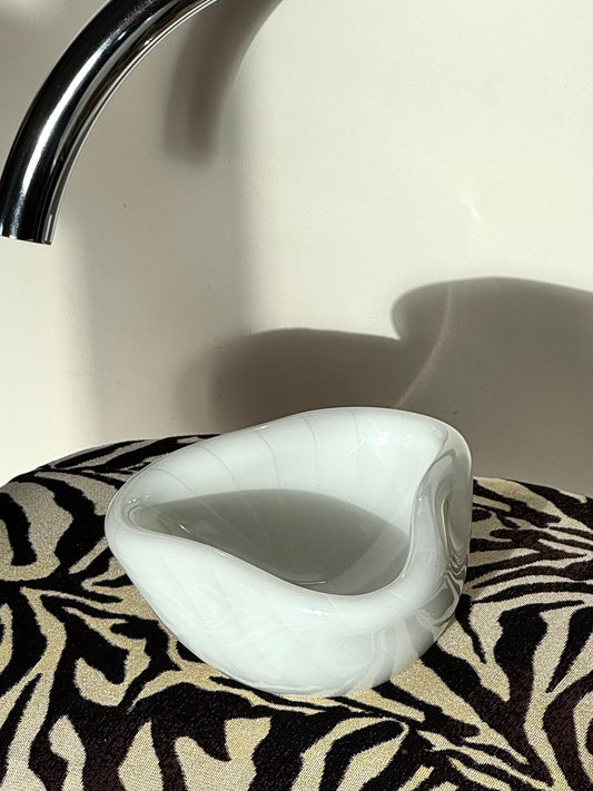 White Murano Bowl