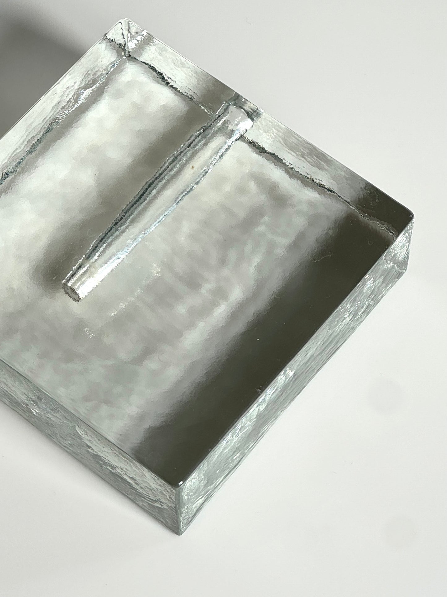 Square glass vase