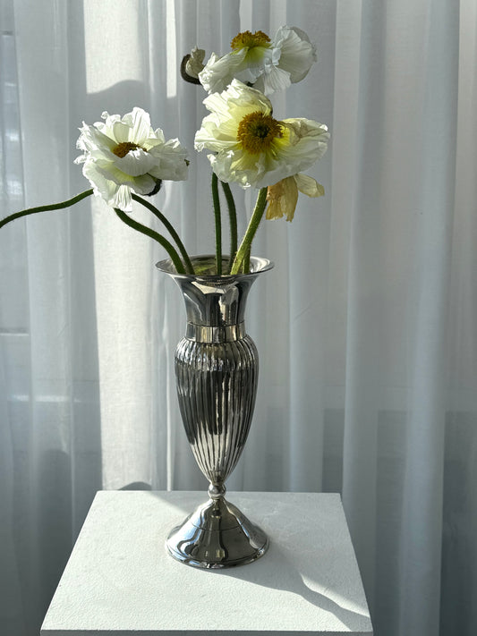 Silver plated vase