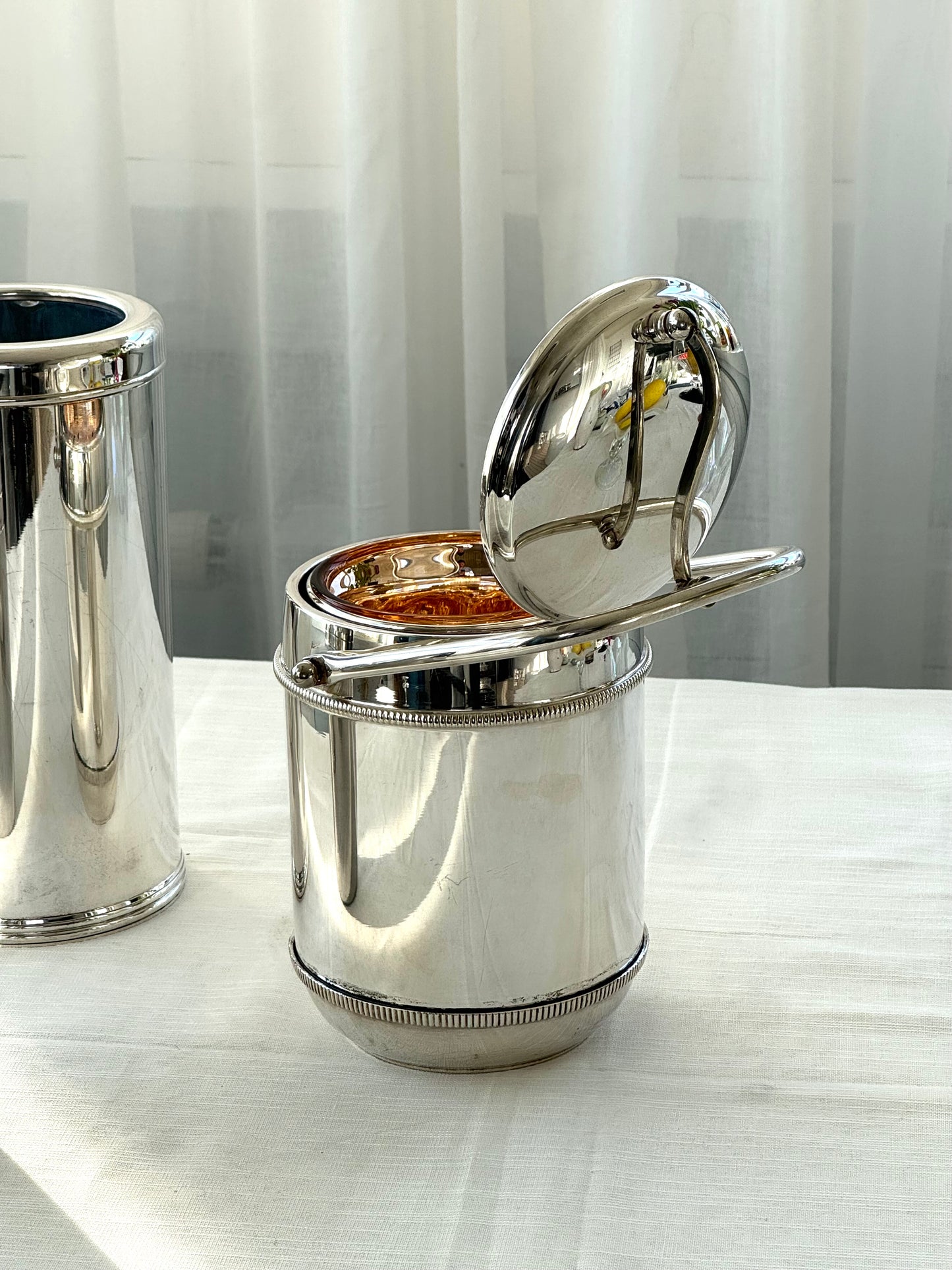 Silver plated ice bucket