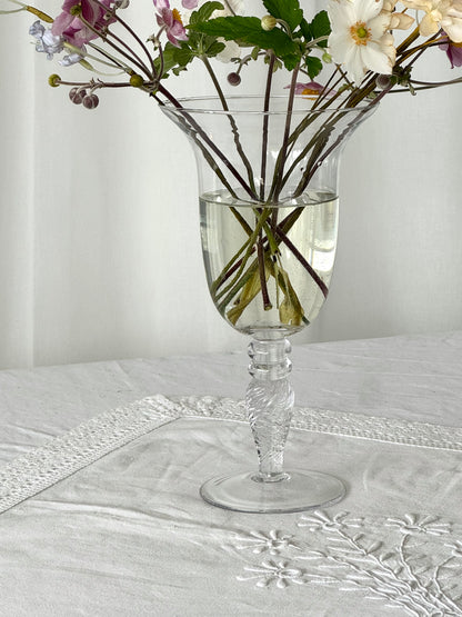 Tall swirling vase