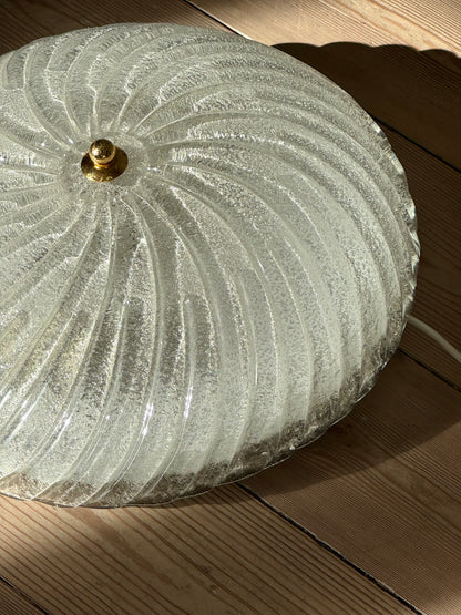 Swirling Murano glass lamp
