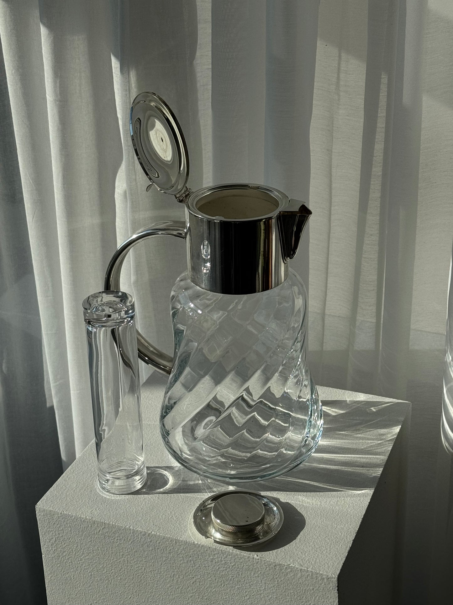Silver plated swirl jug