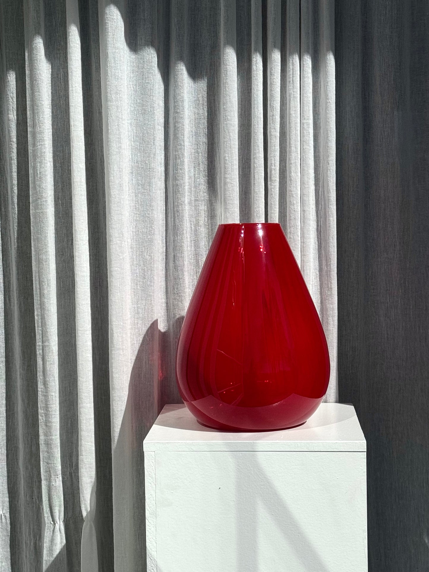 Heavy red vase
