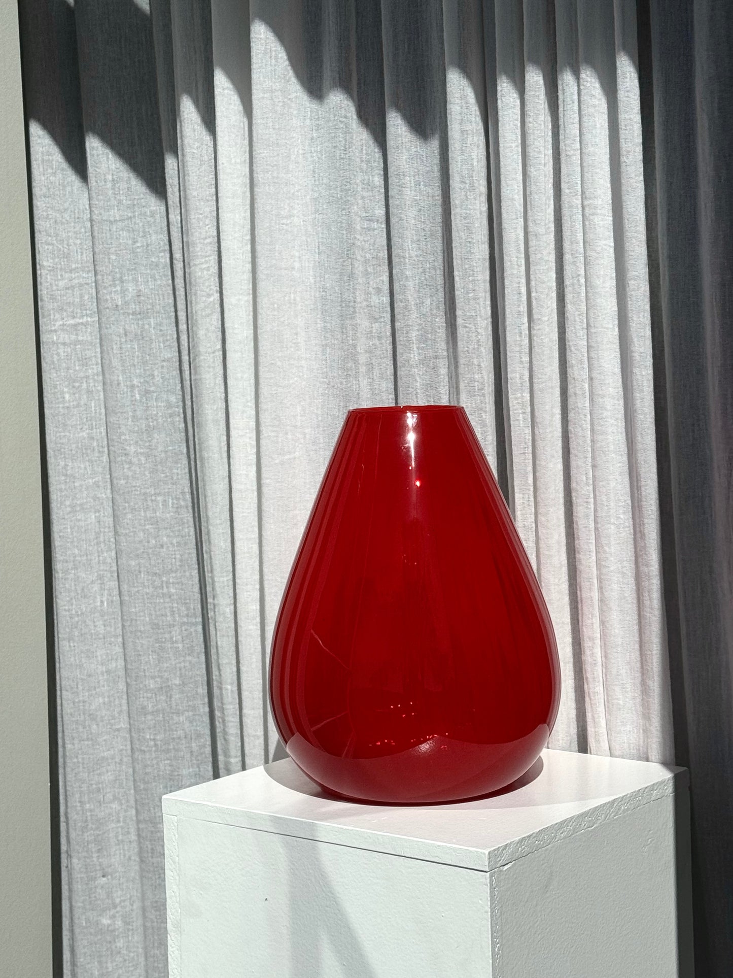 Heavy red vase