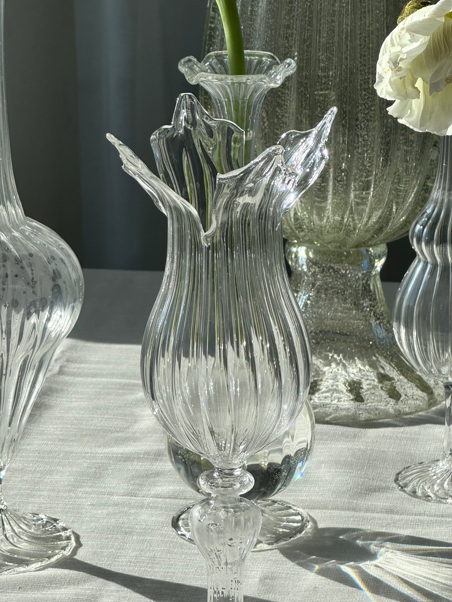 Tall Murano glass vase