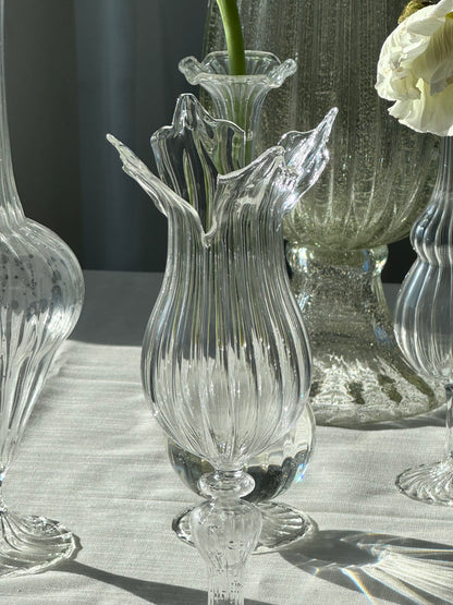 Tall Murano glass vase