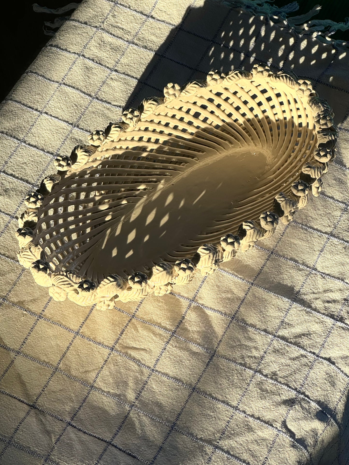 Handmade ceramic basket