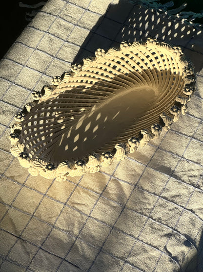Handmade ceramic basket