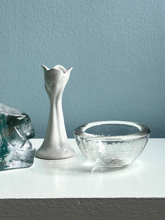 Heavy glass bowl