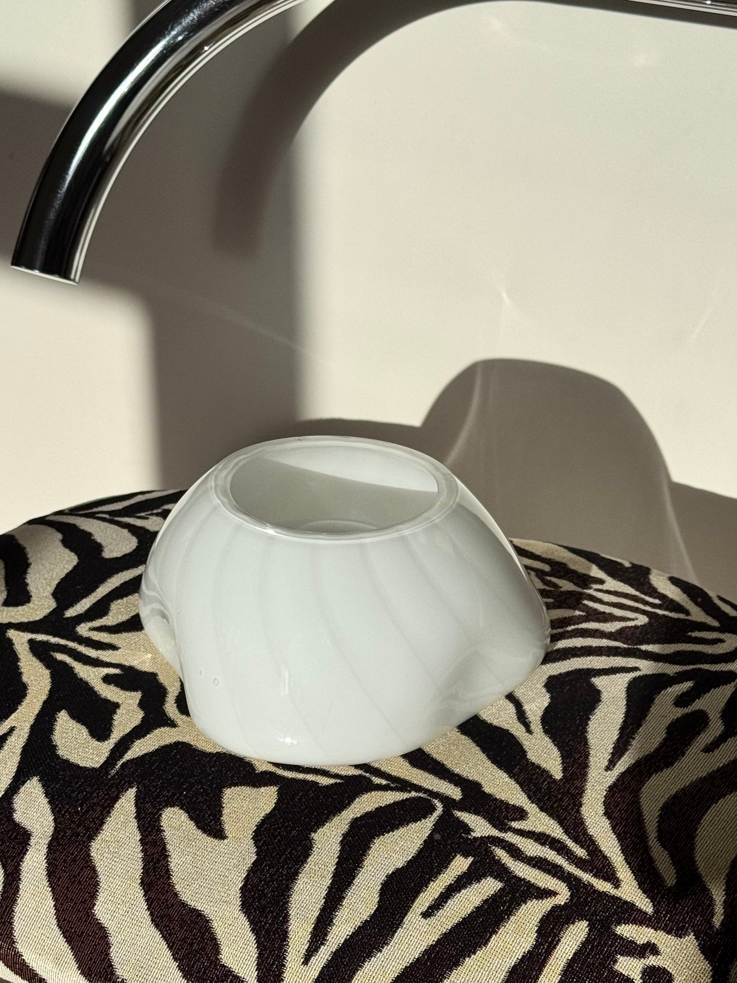 White Murano Bowl