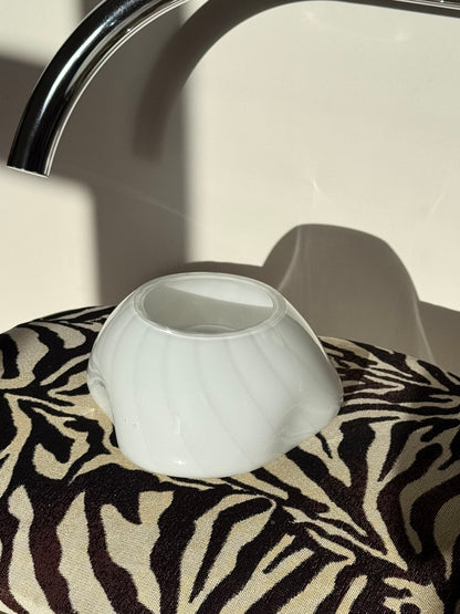 White Murano Bowl