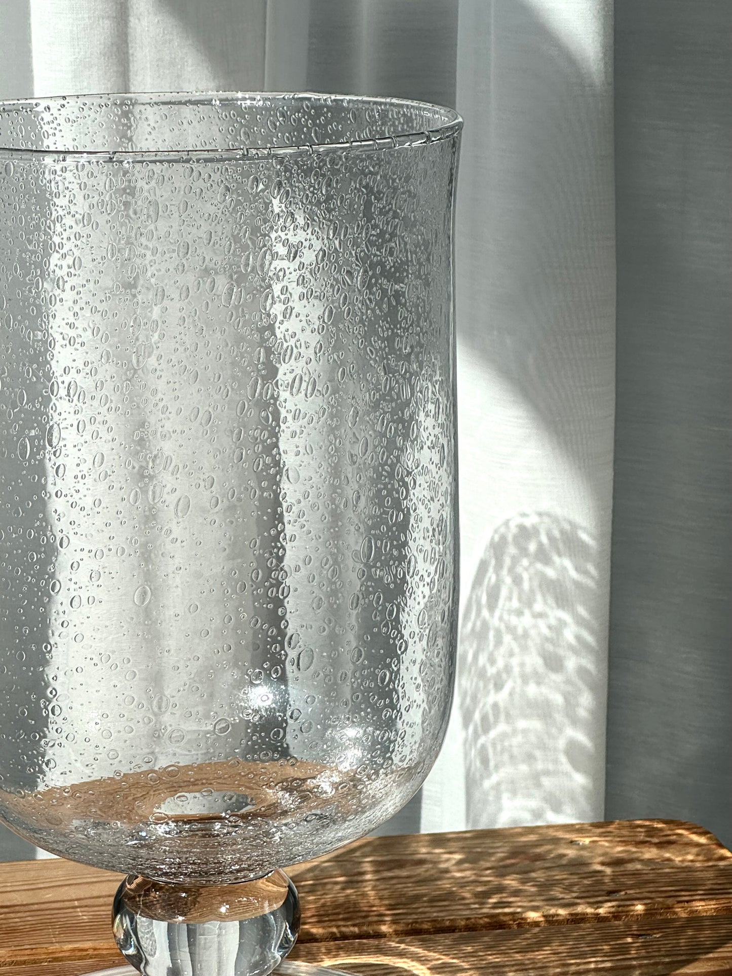 Bubble glass vase
