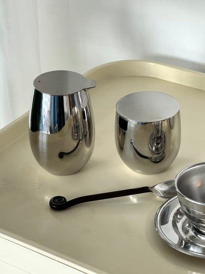 Bodum milk and sugar bowl.