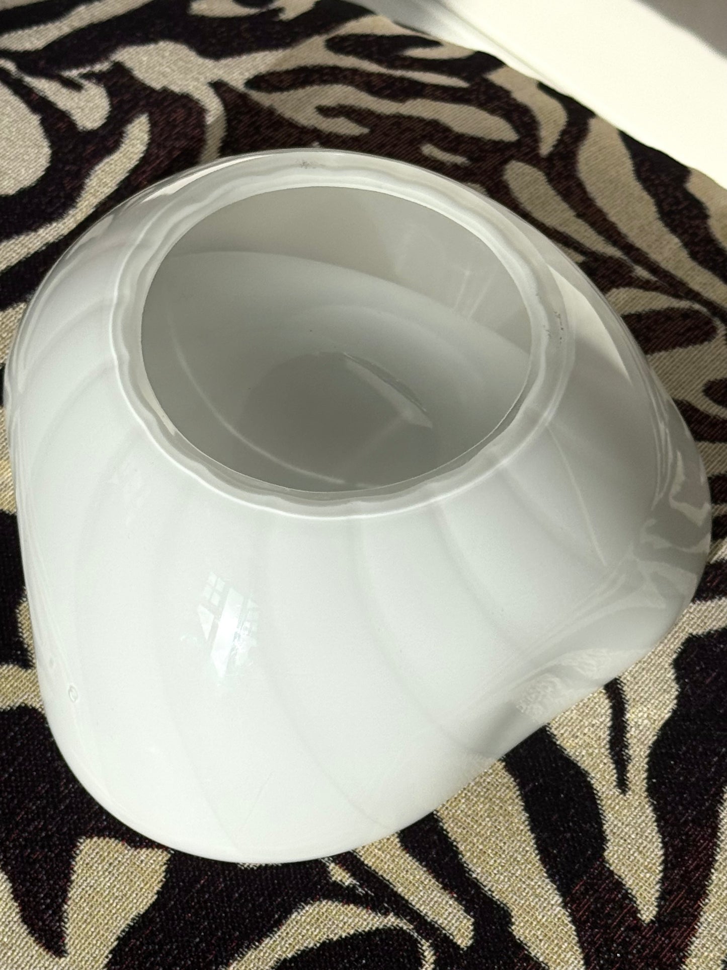 White Murano Bowl