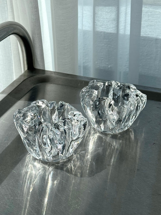 Glass candleholder
