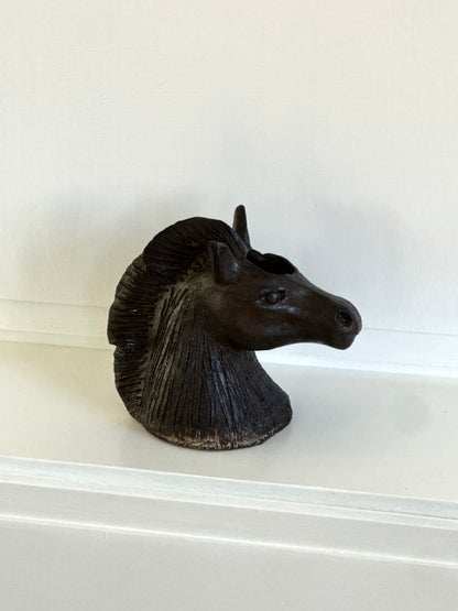 Horse head vase