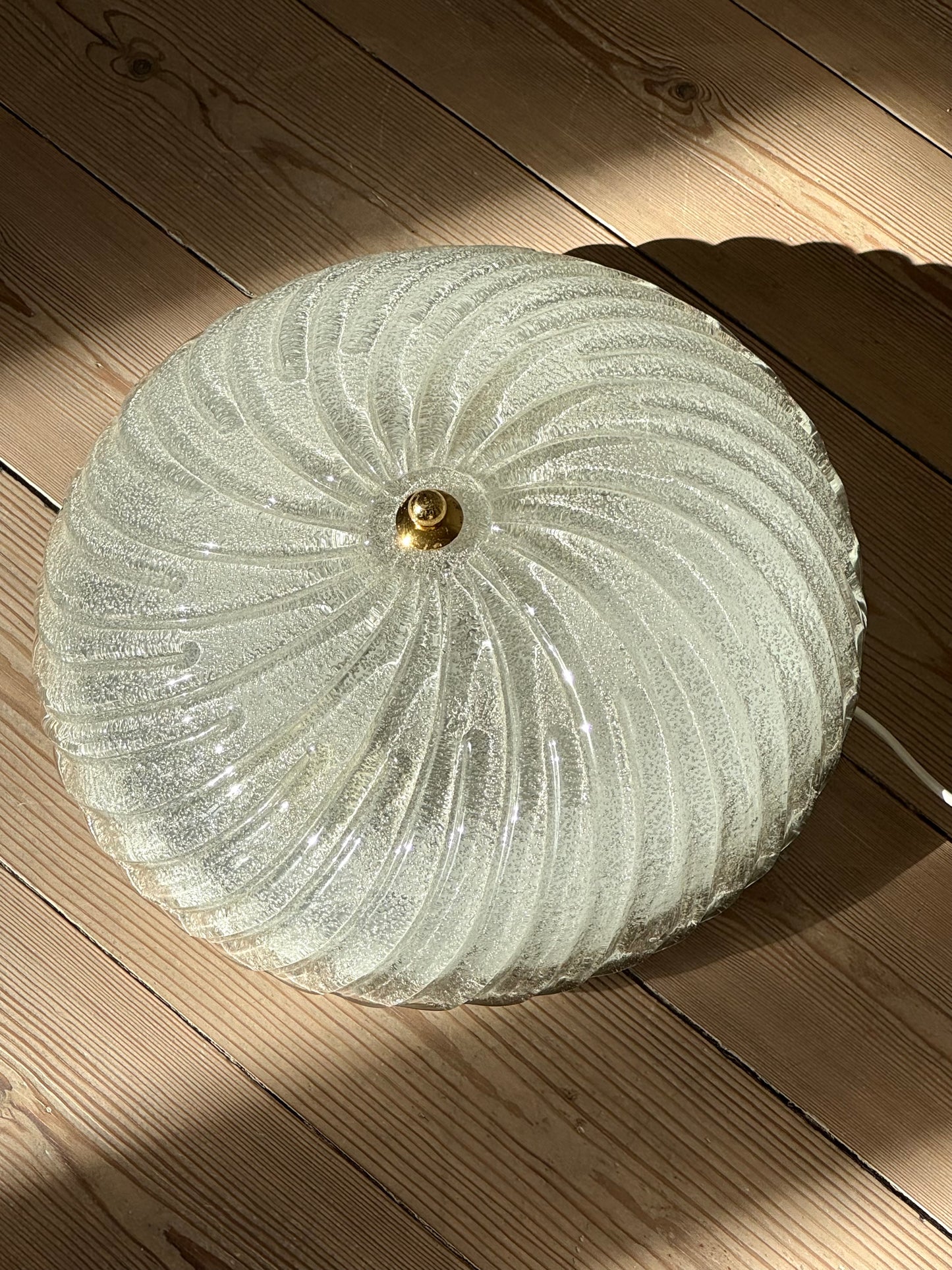 Swirling Murano glass lamp