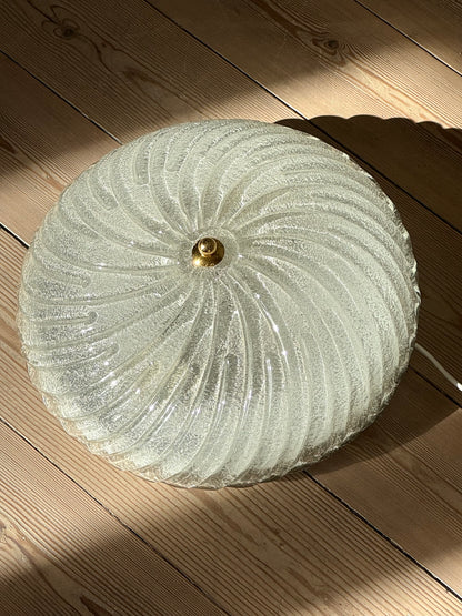 Swirling Murano glass lamp