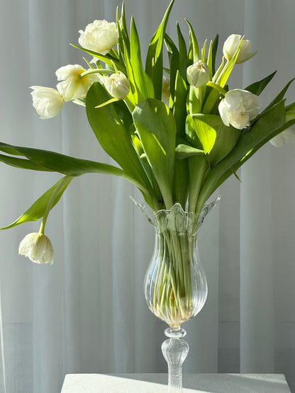 Tall Murano glass vase