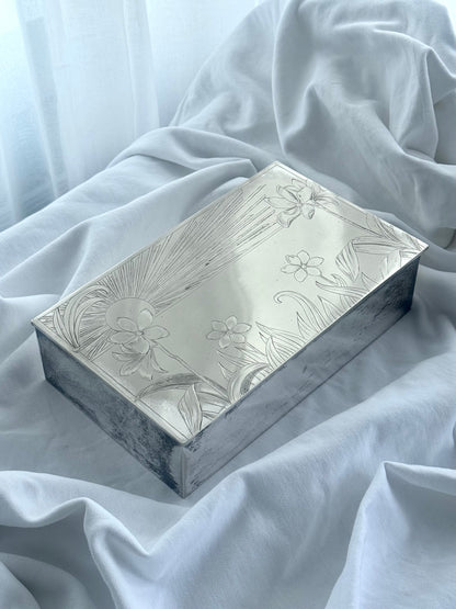 Silver plated jewelry box
