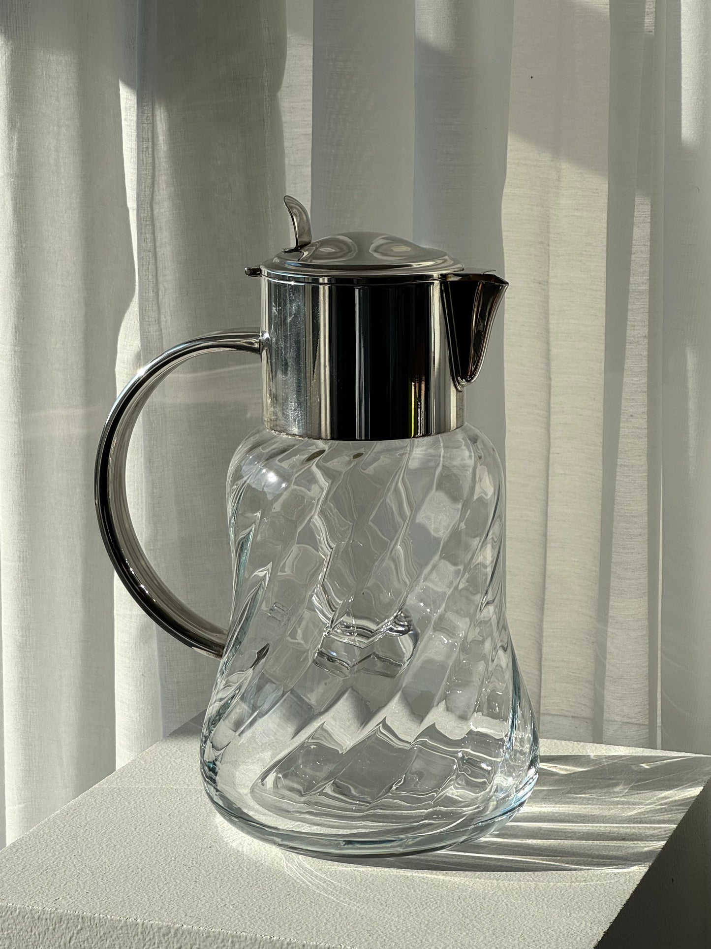 Silver plated swirl jug