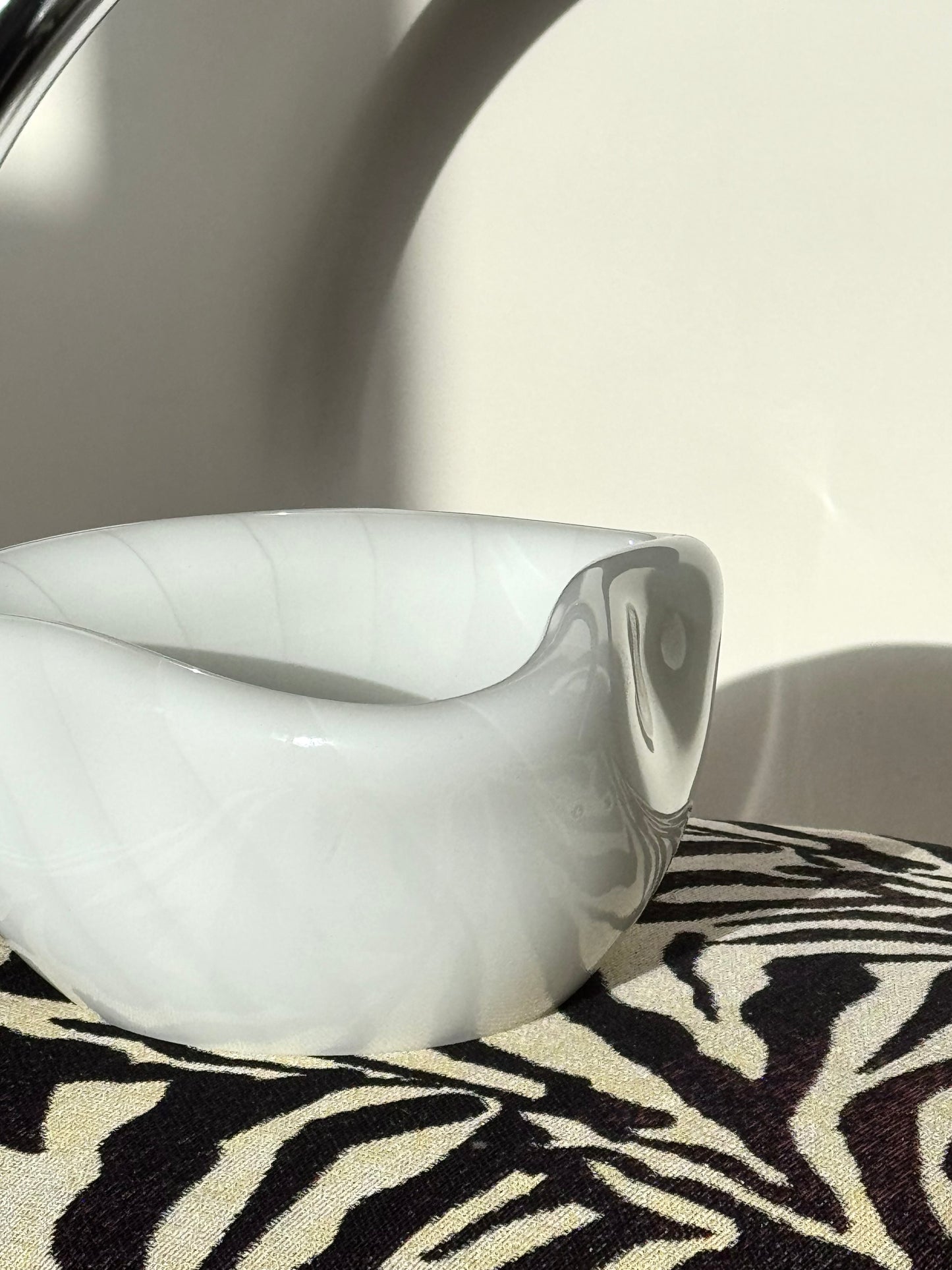 White Murano Bowl