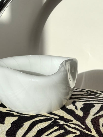 White Murano Bowl
