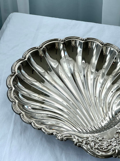 Silver plated clam dish