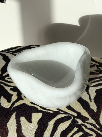 White Murano Bowl