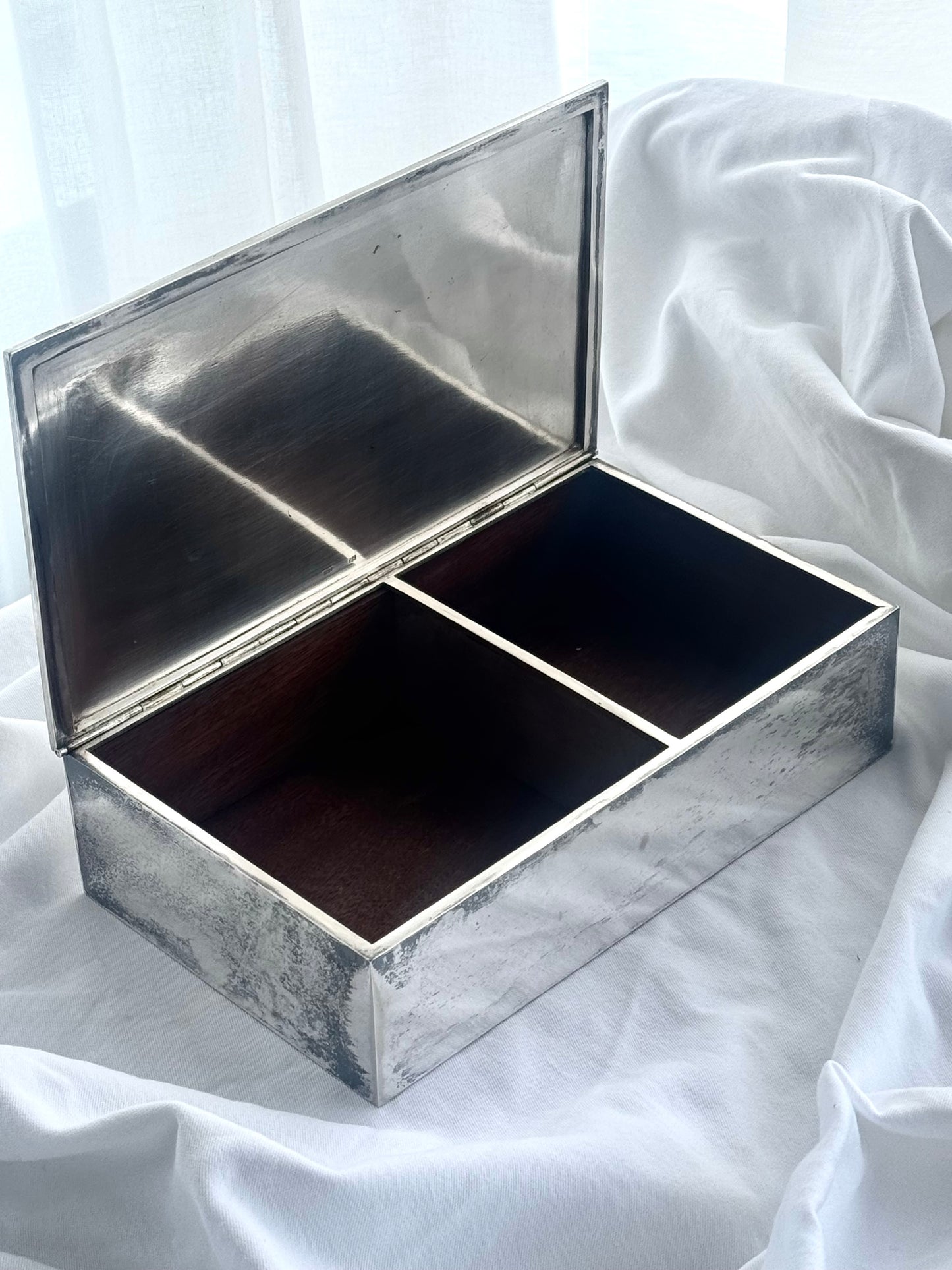 Silver plated jewelry box