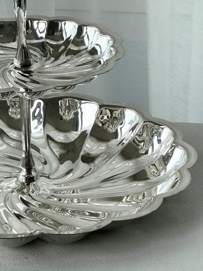 Silver plated etagere