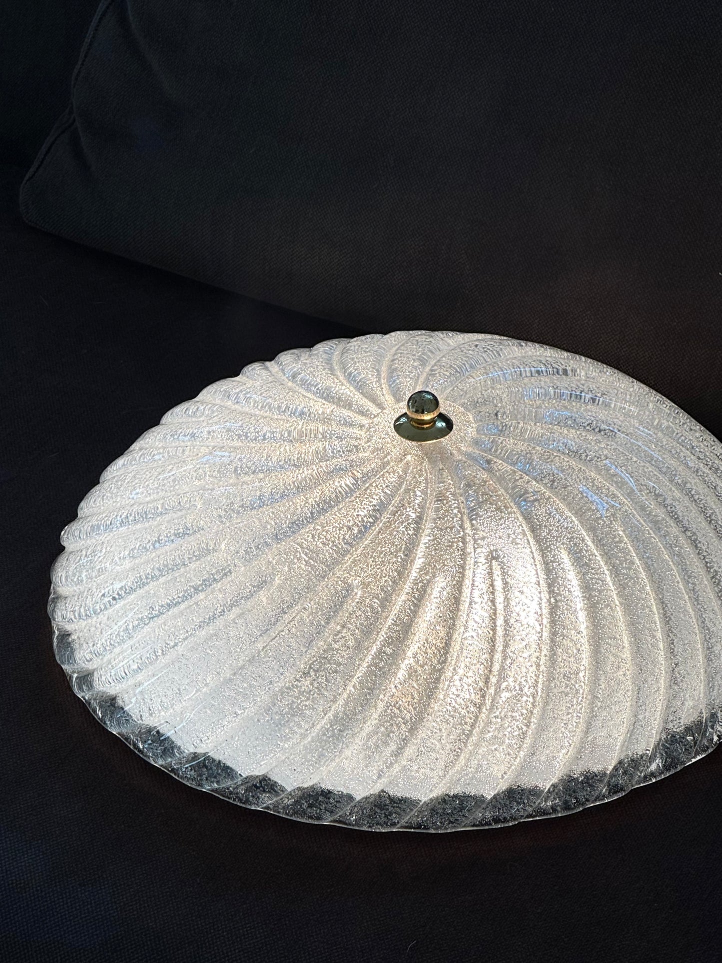 Swirling Murano glass lamp